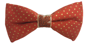 Burnt Orange Polka Dot Bow-Tie