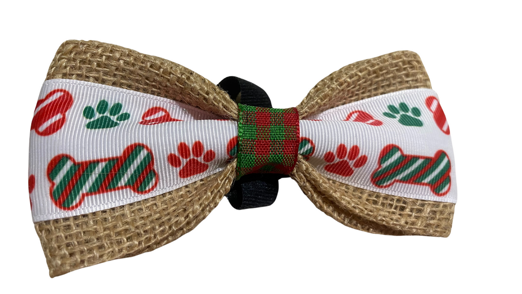 Candy Cane Bones Bow-Tie