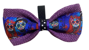 Purple Skulls Bow-Tie